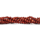 4mm Red Jasper Faceted Round Beads, 14 inch - The Bead Traders