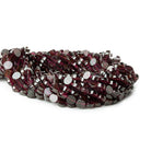 4mm Rhodolite Garnet Faceted Flat 4mm Coin Beads, 14 inch - The Bead Traders