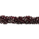 4mm Rhodolite Garnet Faceted Flat 4mm Coin Beads, 14 inch - The Bead Traders