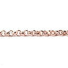 4mm Rose Gold plated Rolo Link Chain by the foot - The Bead Traders
