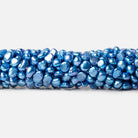4mm Royal Blue Baroque Freshwater Pearls, 14 inch - The Bead Traders