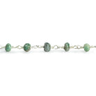 4mm Ruby in Fuschite Rondelle Silver Chain 34 pieces - The Bead Traders