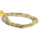4mm Rutilated Quartz Handcut Rondelles 12 inch 105 beads - The Bead Traders