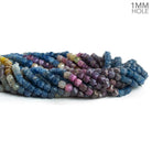 4mm Sapphire Faceted Cube Beads 12 inch 85 pieces - The Bead Traders