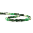 4mm Shaded Emerald faceted rondelles 16 inch 129 beads - The Bead Traders
