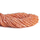 4mm Sunstone Microfaceted Round Beads 12 inch 85 pieces - The Bead Traders