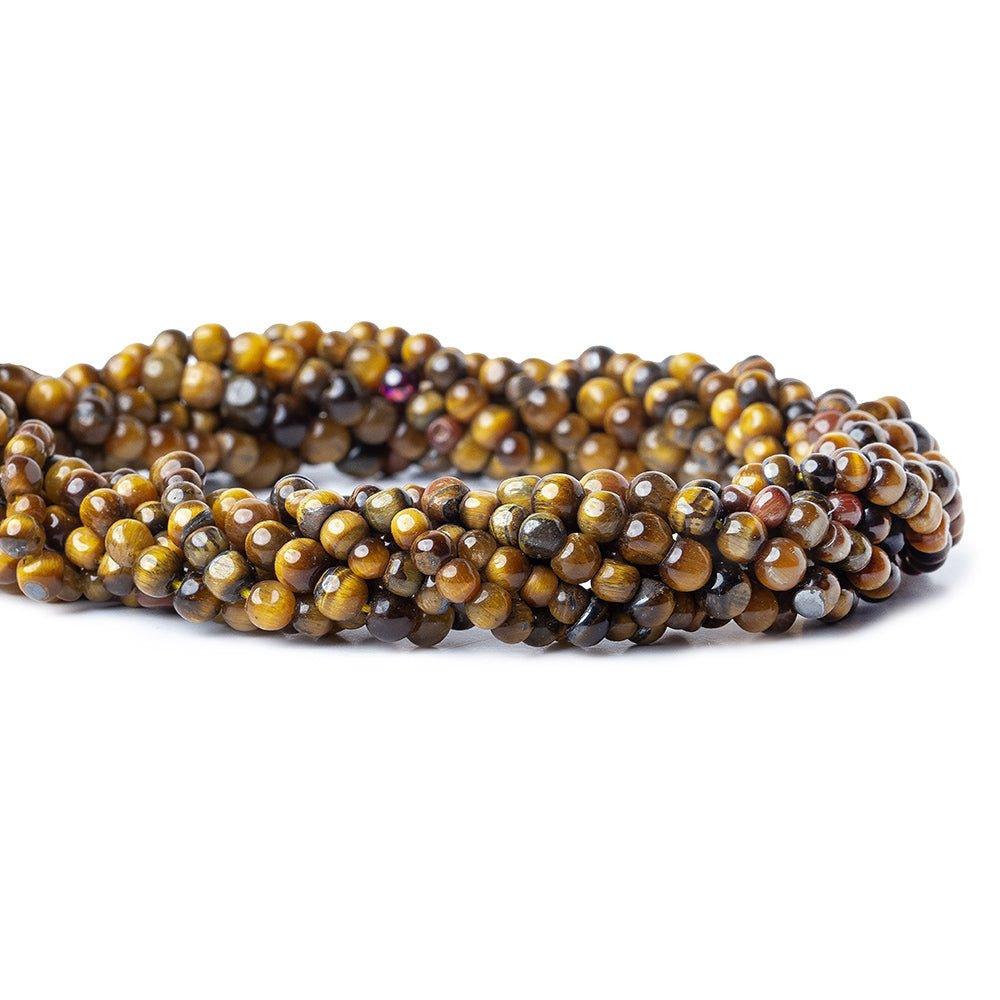 4mm Tiger Eye Plain Round Beads, 15 inch - The Bead Traders