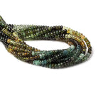 4mm Tourmaline Plain Rondelle Beads 12 inch 150 pieces - The Bead Traders