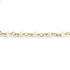 4mm White Moonstone Rondelle Gold Chain 39 pieces - The Bead Traders