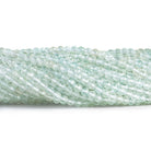 4mm White Topaz Microfaceted Round Beads 12 inch 85 pieces - The Bead Traders