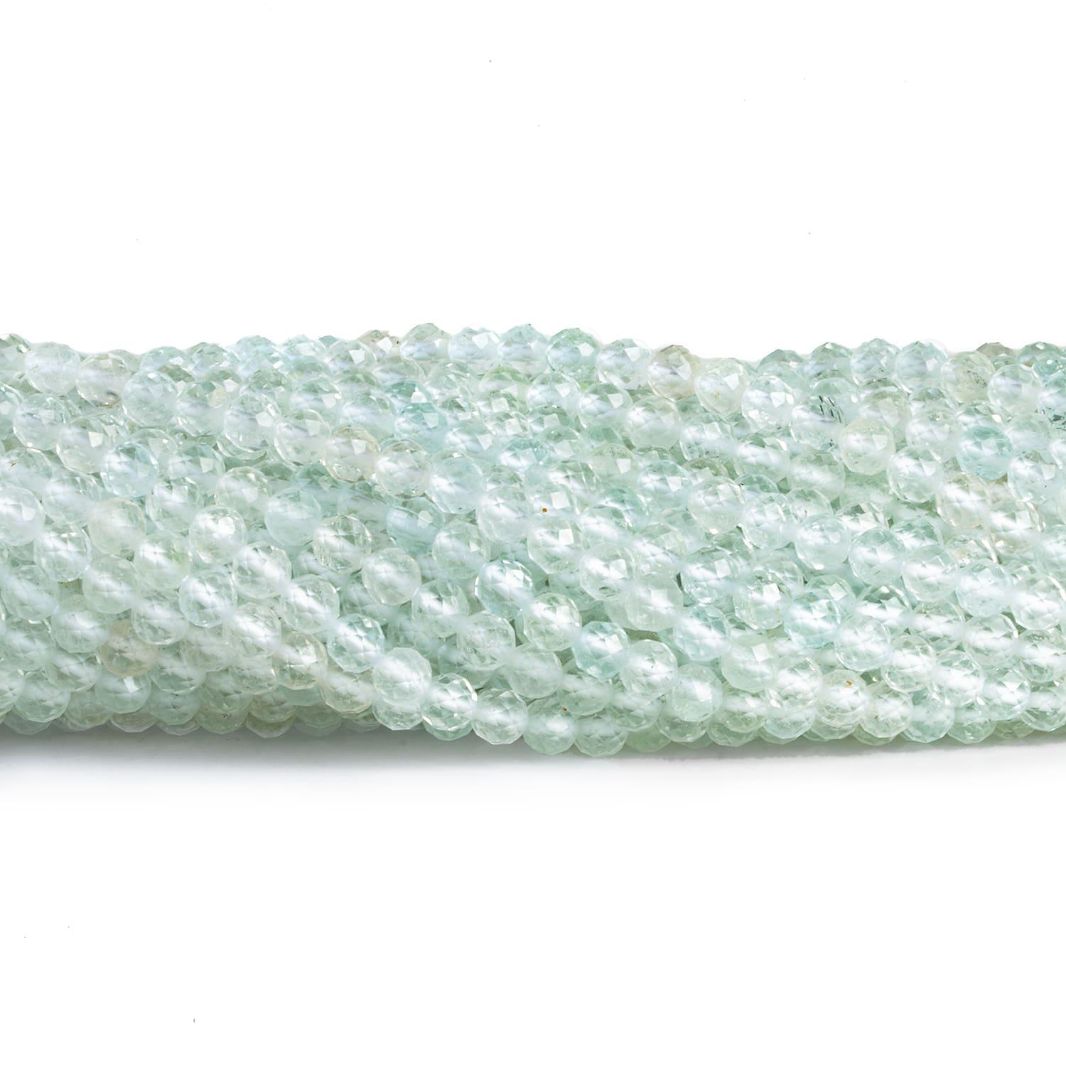 4mm White Topaz Microfaceted Round Beads 12 inch 85 pieces - The Bead Traders