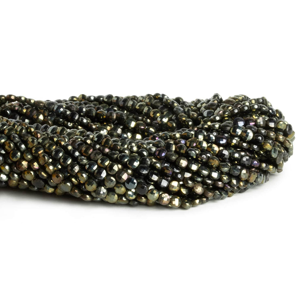 4mm Yellow Mystic Black Spinel 12 inch 80 beads - The Bead Traders