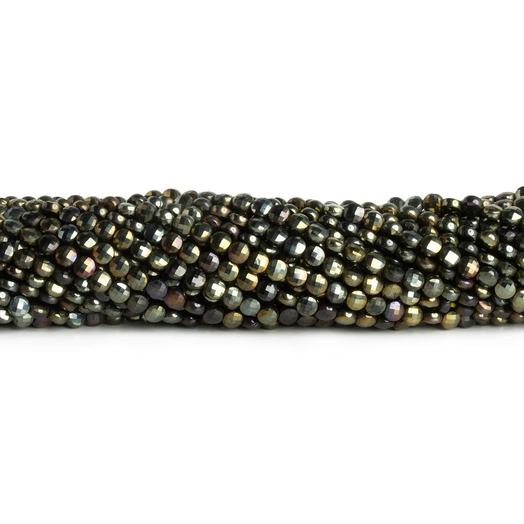 4mm Yellow Mystic Black Spinel 12 inch 80 beads - The Bead Traders