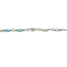 4x2mm MultiColor Apatite plain rectangle Black Gold Chain by the foot - The Bead Traders