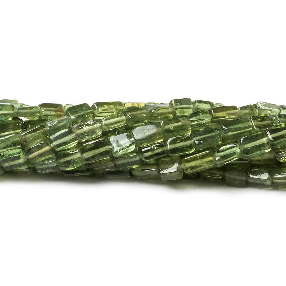 4x3-6x4mm Green Apatite plain rectangle beads 13 inch 63 pieces - The Bead Traders