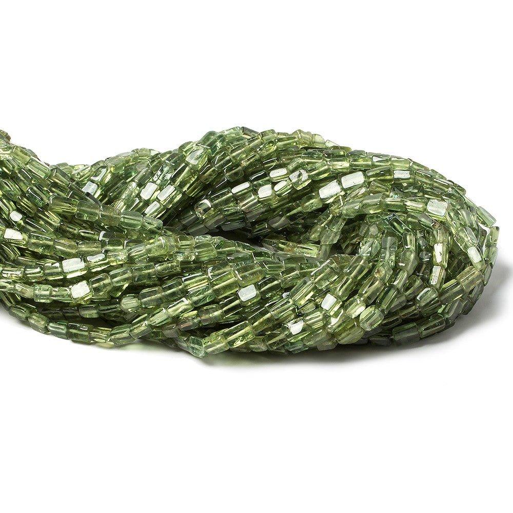 4x3-6x4mm Green Apatite plain rectangle beads 13 inch 63 pieces - The Bead Traders