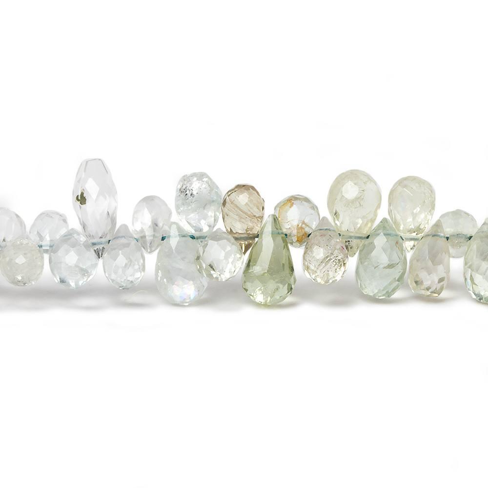 4x3-6x4mm Multi Beryl faceted teardrop beads 8 inch 114 pieces - The Bead Traders