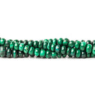 4x3mm-5x4mm Malachite Plain Rondelle Beads 14 inch 115 pieces - The Bead Traders