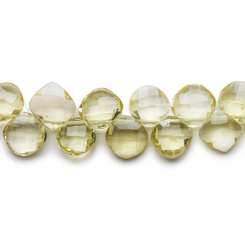 4x4-6x6mm Lemon Quartz faceted pillow beads 7.5 inch 55 pieces - The Bead Traders