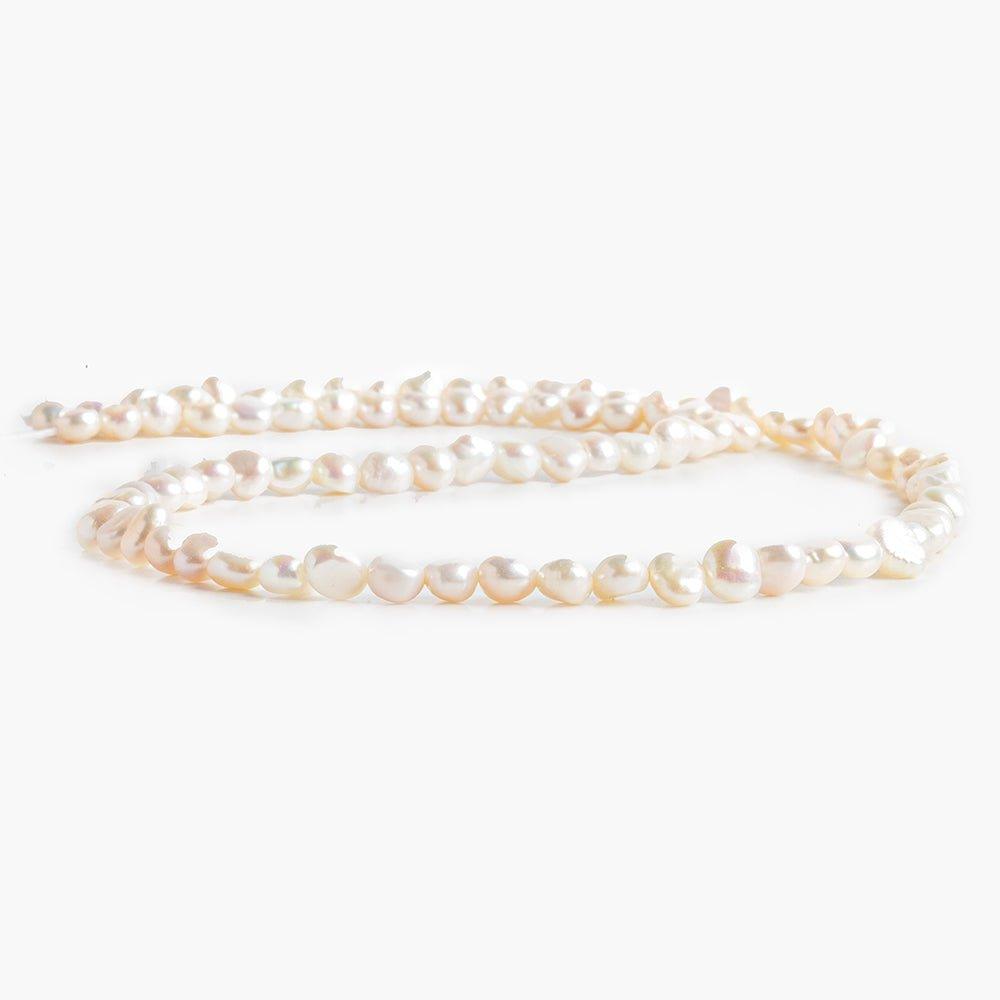 4x4.5mm Off White Baroque Freshwater Pearls 16 inch 94 pieces - The Bead Traders