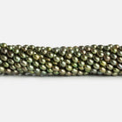 4x5mm Copper Green Oval Pearls 15 inch 63 beads - The Bead Traders