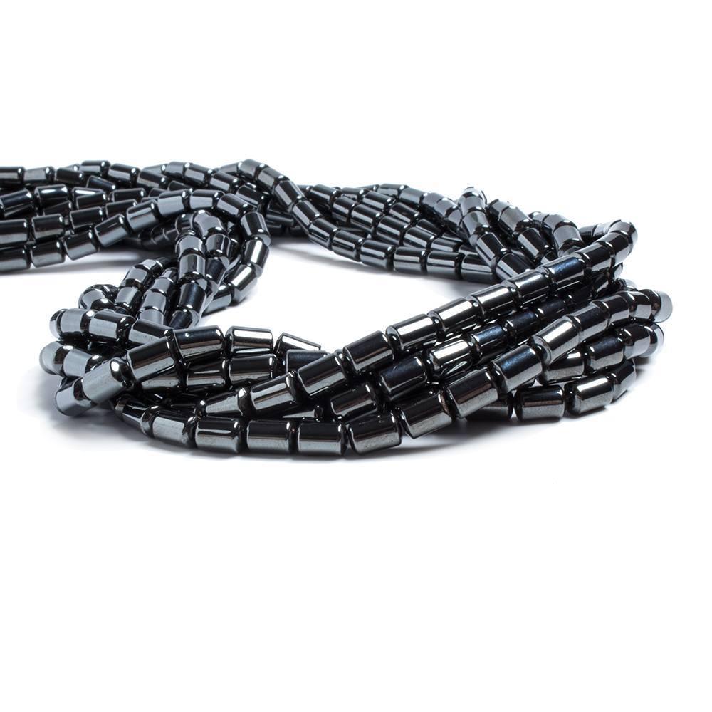 4x5mm Hematite polished tube beads 16 inch 70 pieces - The Bead Traders