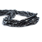 4x5mm Hematite polished tube beads 16 inch 70 pieces - The Bead Traders