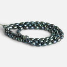 4x5mm Peacock Green Oval Pearls 15 inch 57 beads - The Bead Traders