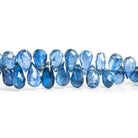 4x6-6x10mm Blue Kyanite Faceted Teardrop Beads 8 inch 85 pieces - The Bead Traders