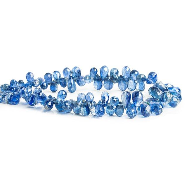 4x6-6x10mm Blue Kyanite Faceted Teardrop Beads 8 inch 85 pieces - The Bead Traders