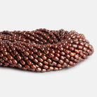 4x6mm Copper Cinnamon Oval Pearls 15 inch 63 beads - The Bead Traders