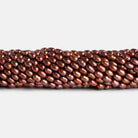 4x6mm Copper Cinnamon Oval Pearls 15 inch 63 beads - The Bead Traders