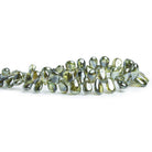 4x6mm Mystic Prehnite Plain Pear Beads 8 inch 60 pieces - The Bead Traders
