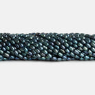4x6mm Peacock Blue Oval Pearls 15 inch 57 beads - The Bead Traders