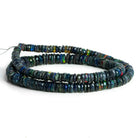 5-10mm Black Ethiopian Opal Heishis 16 inch 195 beads - The Bead Traders