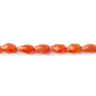 5-10mm Carnelian Faceted Teardrop Beads 14 inch 43 beads - The Bead Traders