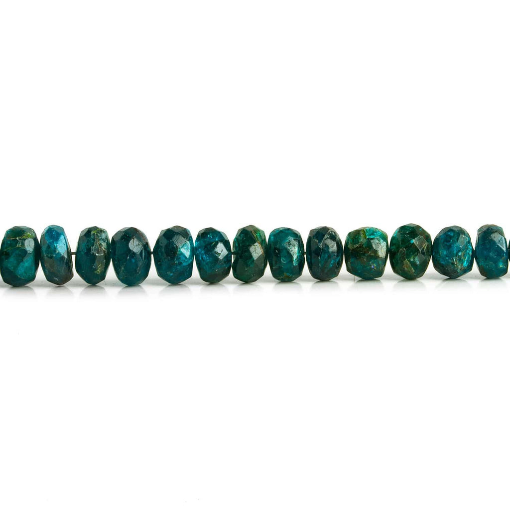 5-10mm Greenish Blue Apatite Rondelles 14 inch 75 beads - The Bead Traders