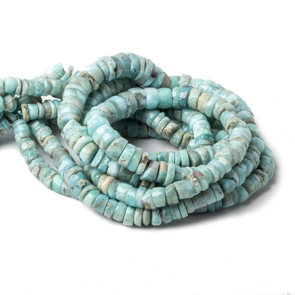 5-10mm Larimar Heishi beads 16 inch 127 pieces - The Bead Traders