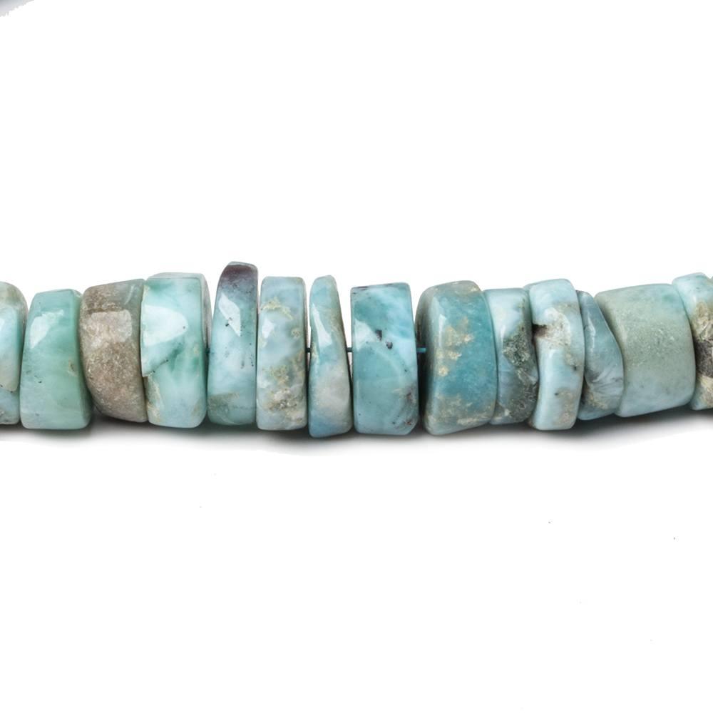 5-10mm Larimar Heishi beads 16 inch 127 pieces - The Bead Traders