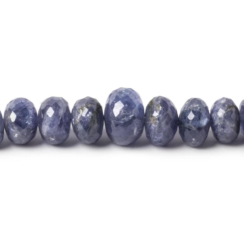 5-10mm Tanzanite faceted rondelle beads 16 inch 90 pcs - The Bead Traders