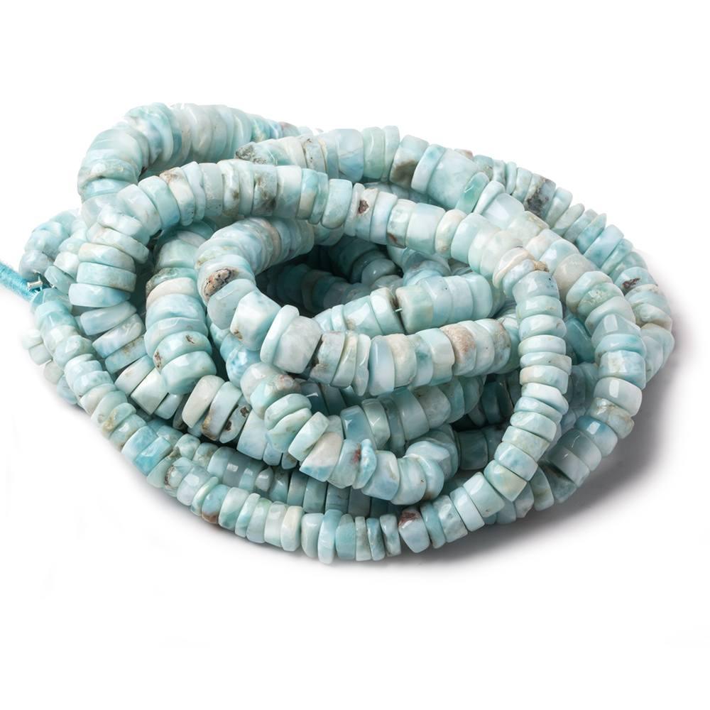 5-11mm Larimar Heishi beads 16 inch 124 pieces - The Bead Traders