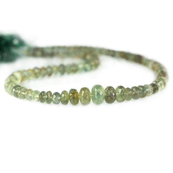 5-11mm Moss Aquamarine Faceted Rondelle Beads 16 inch 93 pieces - The Bead Traders