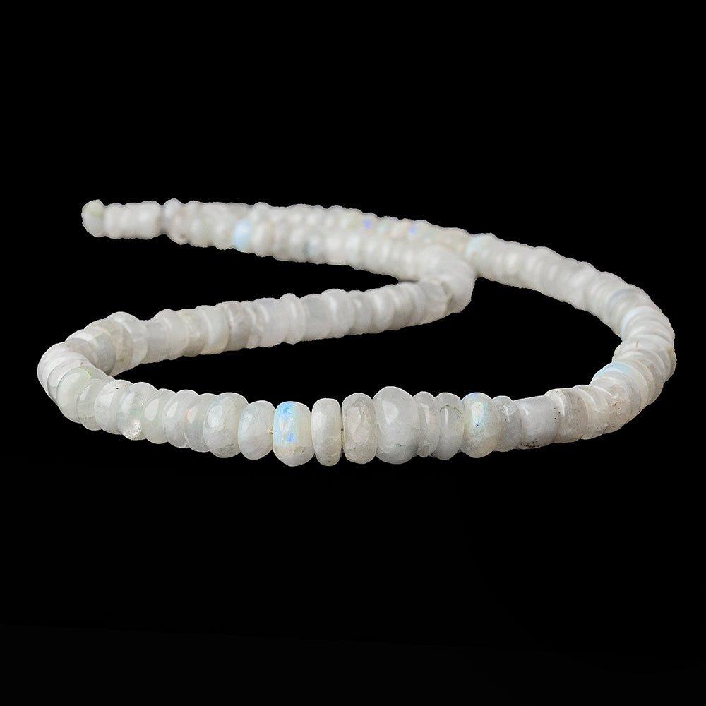 5-11mm Rainbow Moonstone plain rondelle 14.5 inch 117 beads - The Bead Traders