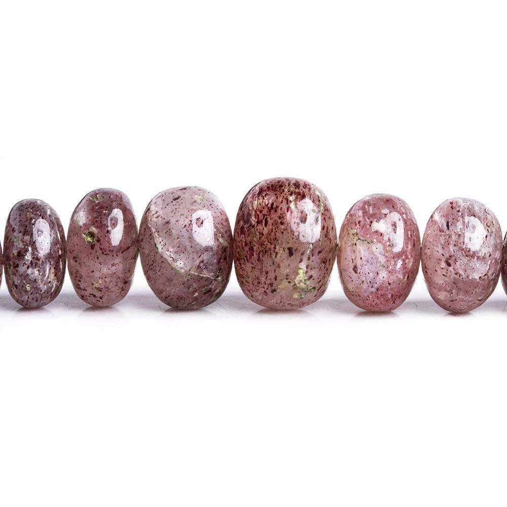 5-12mm Strawberry Quartz Plain Rondelle Beads 18 inch 90 pieces - The Bead Traders