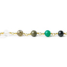 5-5.5mm MultiGem plain round Gold Rosary Chain by the foot - The Bead Traders