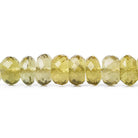 5-6.5mm Shaded Lemon Quartz faceted rondelle beads 8 inch 53 pieces - The Bead Traders