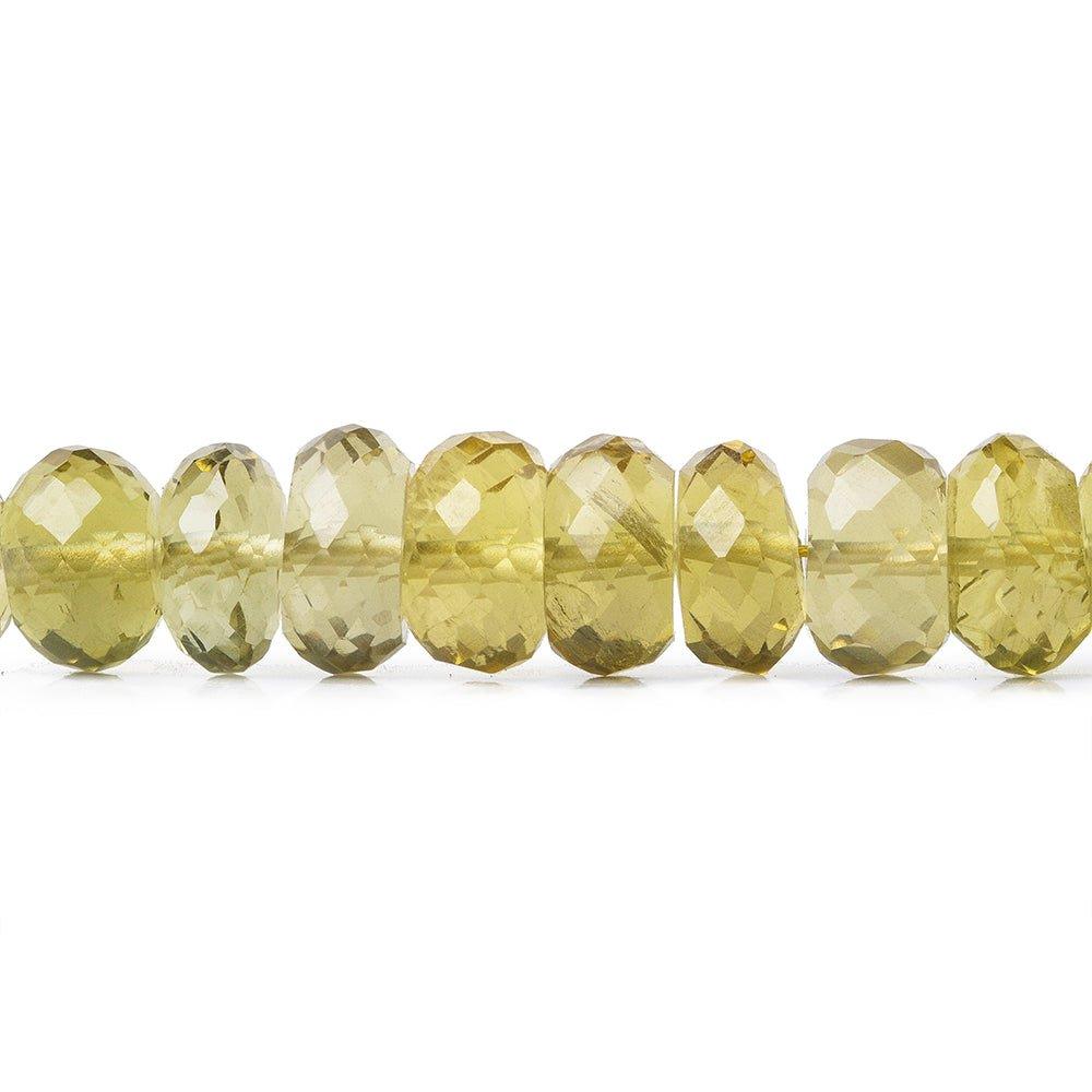 5-6.5mm Shaded Lemon Quartz faceted rondelle beads 8 inch 53 pieces - The Bead Traders