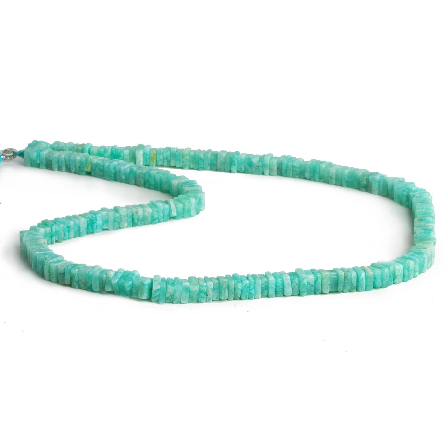 5-6mm Amazonite Square Heishis 16 inch 220 beads - The Bead Traders