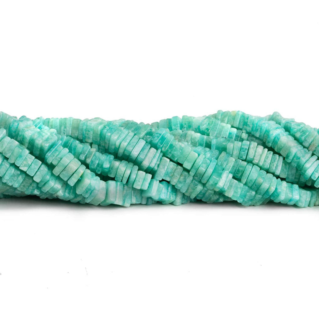 5-6mm Amazonite Square Heishis 16 inch 220 beads - The Bead Traders