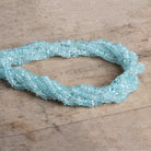 5-6mm Aquamarine Plain Heishi Beads 12 inch 150 pieces - The Bead Traders